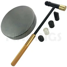 ROUND STEEL DOMING BENCH BLOCK ANVIL 6 HAMMER 100 x 18mm CRAFT TOOL