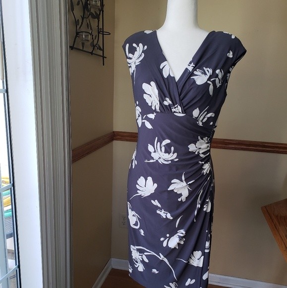 ralph lauren floral wrap dress