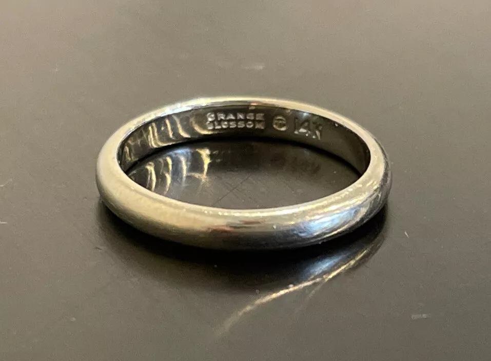 Traub orange blossom wedding band deals