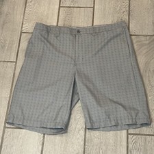 Travis Mathew Shorts Mens 36 Gray Pattern Golf Performance Stretch Lightweight