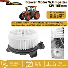Blower Motor W/Impeller 12V 165mm 3C581-72150 For KUBOTA M7060 M8560 3C581-72151