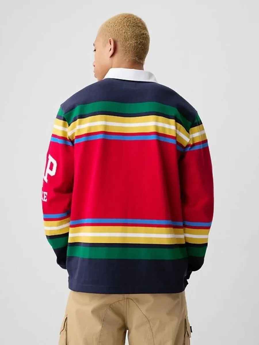 【XL】PALACE × GAP ラガーシャツ GAP L Palace X Rugby Shirt Large Striped Long Sleeve