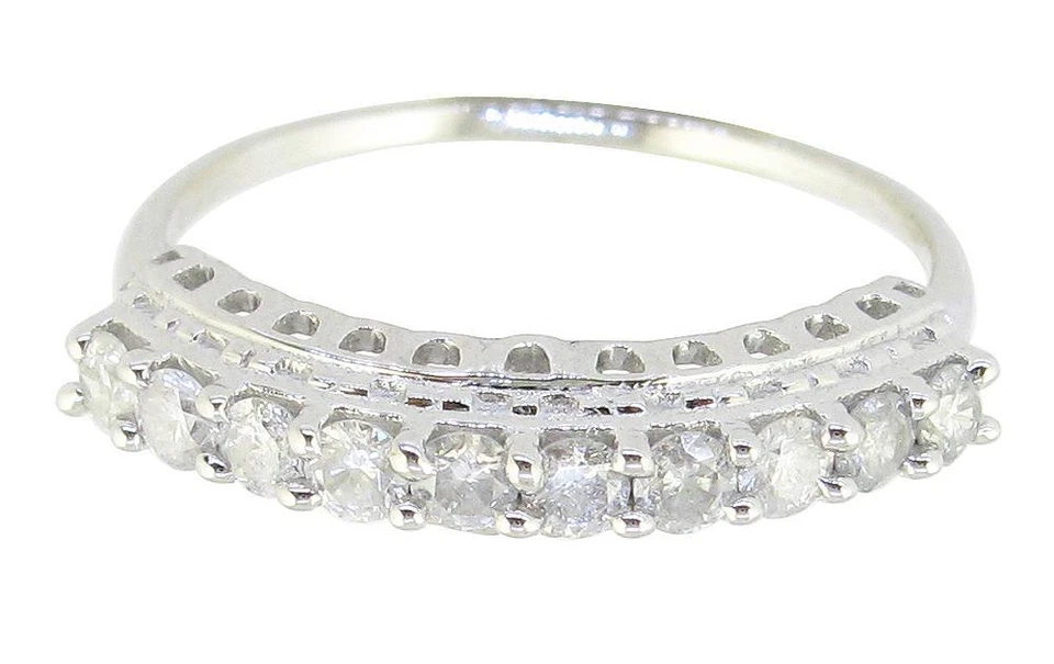 Lab Grown Diamond Prong Set 14K Solid Gold Anniversary Wedding Ring 0.50Ct VVS F - Image 4 of 4