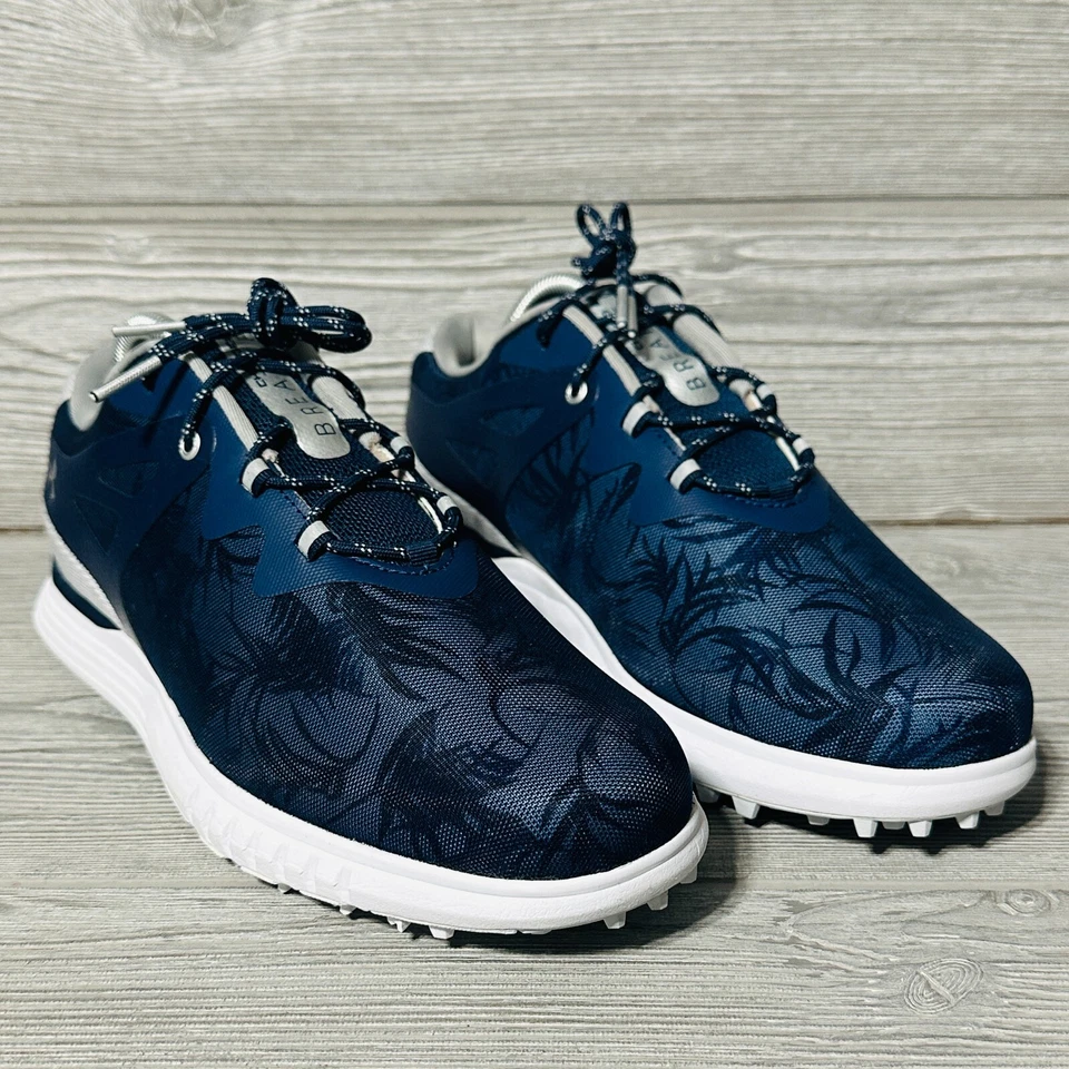 Zapatos de golf Under Armour UA Charged Beathe SL para mujer 9,5 azul marino picos suaves Foto 3 de 4