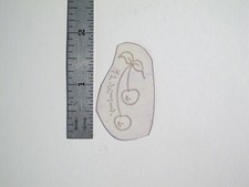 vtg 1960s 70s Tattoo Flash acetate Stencil Two Classic cherries signed LUK