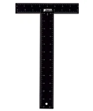 T Square T Ruler 12 inch Metal T Ruler Carbon Steel Ruler Double Sided Standa...