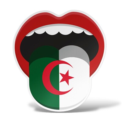 Adesivo Bandiera Algeria Con Scudo - Adesivo Sagomato In PVC Resistente Per Auto, Moto, Casco, Muro E Laptop - Formato 35 Cm