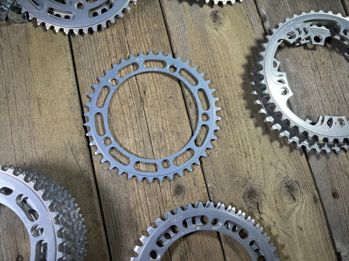 Plateau Shimano 54 Dents Fixie Track BMX Vintage - 5 Bras, Alu, BCD 130mm - Neuf Avec Traces Stockage - Fabriqué Japon