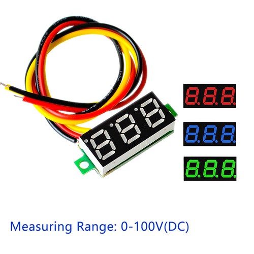 1-10pcs 0.28Inch LED Digital Voltmeter 3 Wires Auto Car Voltage Tester Detector - Bild 7 von 15