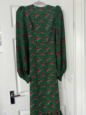 The Vampire's Wife Emerald Green Floral Villanelle Dress UK