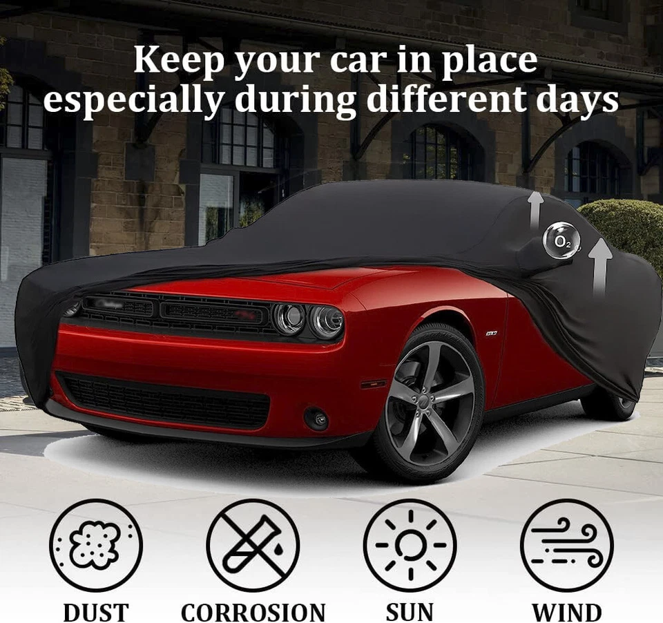 Cubierta interior para auto Dodge Challenger RT Scat Pack SRT manchas rayas grises elásticas Foto 3 de 4