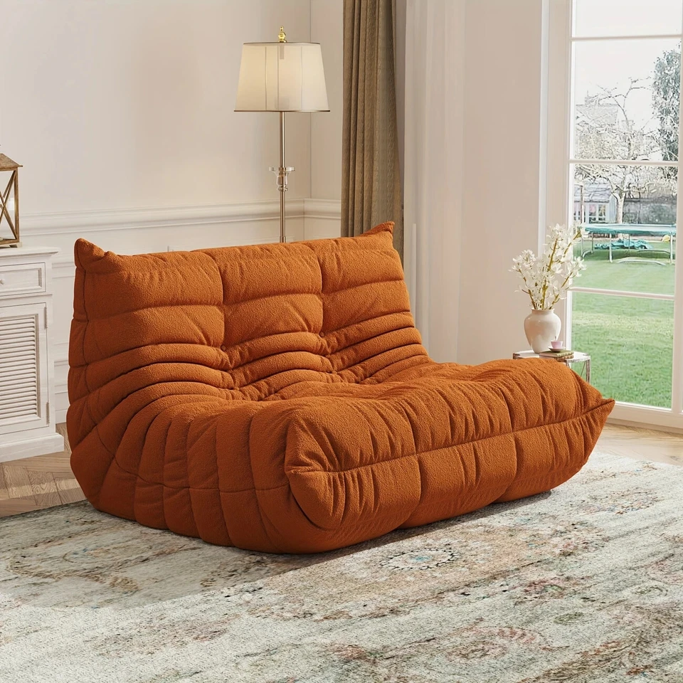 Chesterfield Sofa Caterpillar Lazy Sofa 1 to 3 Seats Tatami Floor Sofa Nap Couch - Image 4 of 4