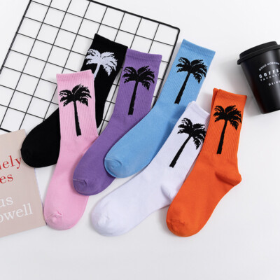 2 Pairs Mens Womens PA Crew Socks Palm Comfort Breathable Causal Athletic Socks