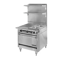 American Range HD34-1FT-2-M 34" Gas Heavy Duty Range w/ (2) Open Burners, (1)...