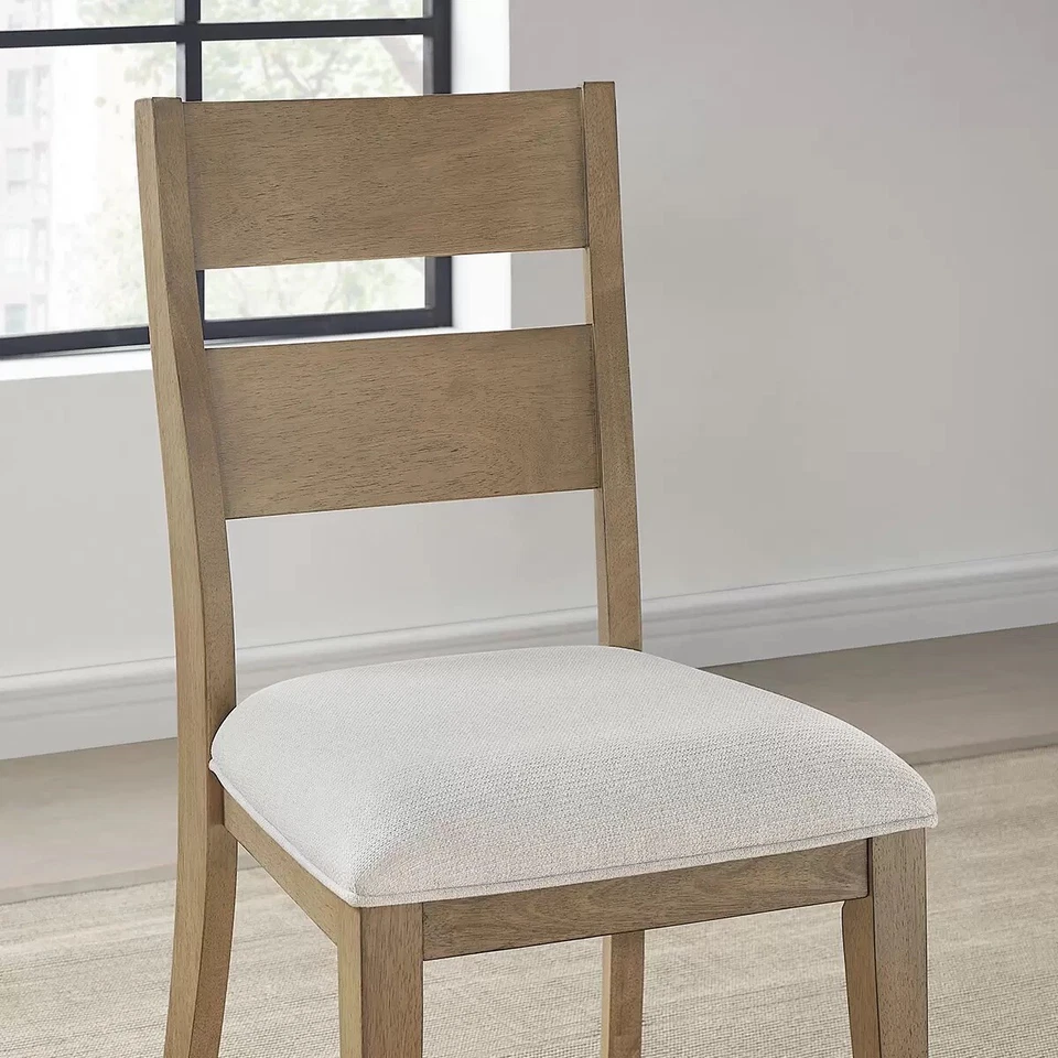 Elmwood Extending Dining Table and 6 Chairs  Seats 4-6 Light Wood - Image 4 of 4