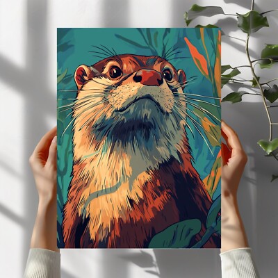 Otter im Anime Style Poster Schöne Wanddeko Dekoration