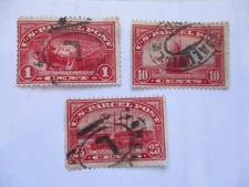 PARCEL POST (3)  Sc#Q1, Q6, & Q9 USED "PARCEL POST" VARIOUS CANCELS CAT $13
