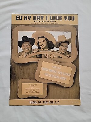 Ev'ry Day I Love You Styne/Kahn From Two Guys From Texas 1948 Sheet Music