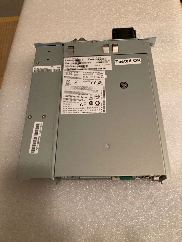 IBM 46X2400 LTO5 HH Fibre Channel Tape Drive 00V6733 46X6075 LTO5 LTO-5 - Image 3 of 3