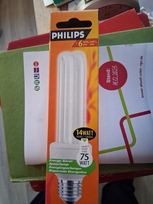 1*14W (=75)Philips Low Energy CFL Stick Light Bulb ES E27