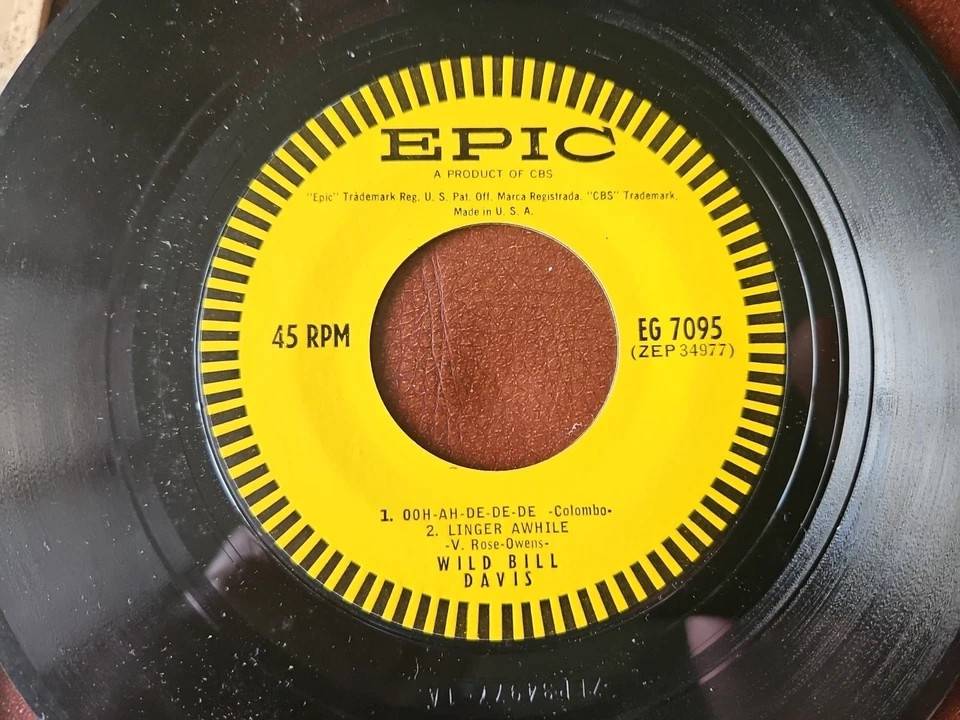 WILD BILL DAVIS VINYL 45 CRAZY, W!LD AND WONDERFUL Foto 3 de 4
