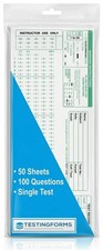 TEST-100E 882 E Scantron Compatible Testing Forms 50 Sheet Pack
