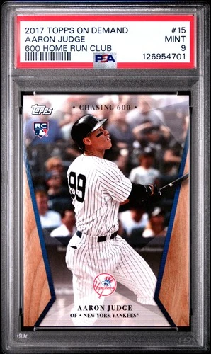 126954701 Aaron Judge 2017 Topps On-Demand 600HR Club #15 Rookie RC PSA 9