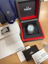 TISSOT PRX 40mm Automatic Watch Ice Blue Dial, Steel Case, Used From Japan