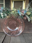 Vintage Federal Glass Pink Depression Glass Sharon Cabbage Rose 10" Serving Bowl