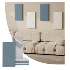 4PCS Acoustic Panels, 24"x12" Fabric Acoustic Panels for Walls, Self-Adhesive...