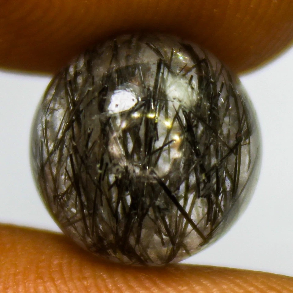 Natural Black Rutile Quartz Cabochon In Round Shape 4.70 Carats 10x10x6 mm Size - Image 3 of 4