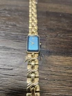 Vintage Seiko Lassale Women gold plated Dress Fancy Blue Quartz Watch needs batt