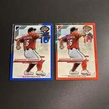 Shinnosuke Ogasawara Panini Prospect Ed.  Red & Blue Cracked Ice #095/299