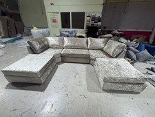 Alaska U-Shaped Full Back | Sofa |Crush Velvet For Living Room | FOR SALE