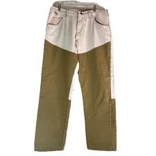 Wrangler Rugged Wear Brush Guard Pants Straight Jeans Mens 38x30 Two Tone VTG
