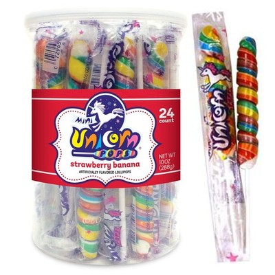 Adams & Brooks Strawberry Banana Mini Unicorn 24 Count (Pack of 1), Basic 