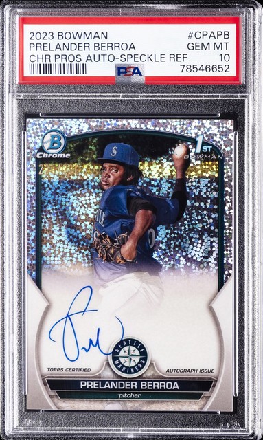 2023 Bowman Chrome Prospect Autos #CPAPB Prelander Berroa 235/299 PSA 10 AUTO