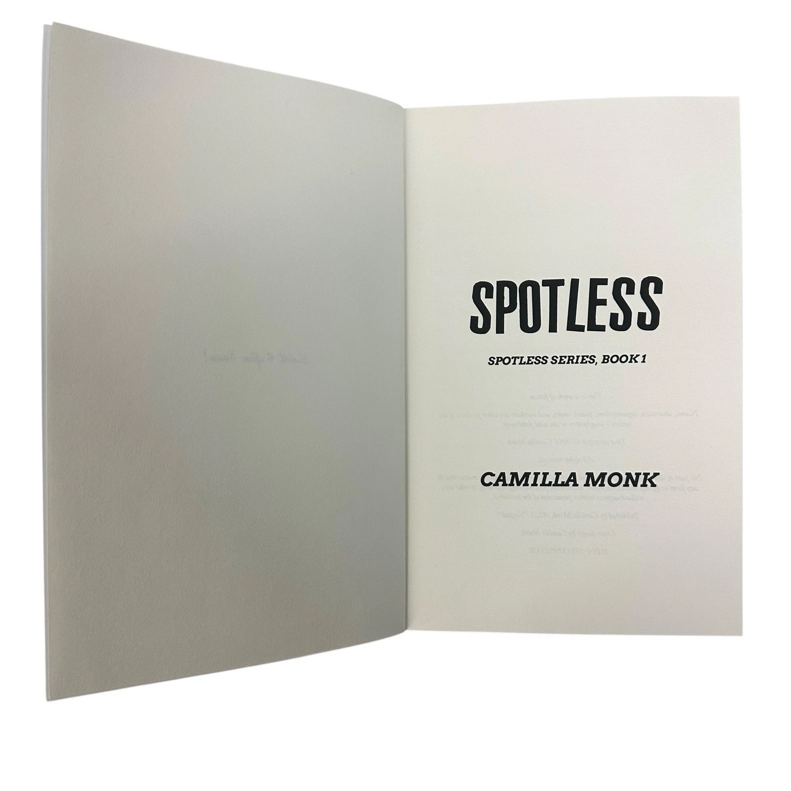Spotless - Paperback, by Monk Camilla - Very Good - product detail image 3
