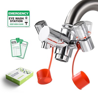 Eye Wash Station for Emergency - Faucet Mounted Station... 