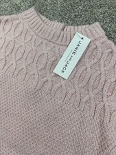 New Janie and Jack Puff Sleeve Cable Knit Sweater Size 4 Gold Strands 0336