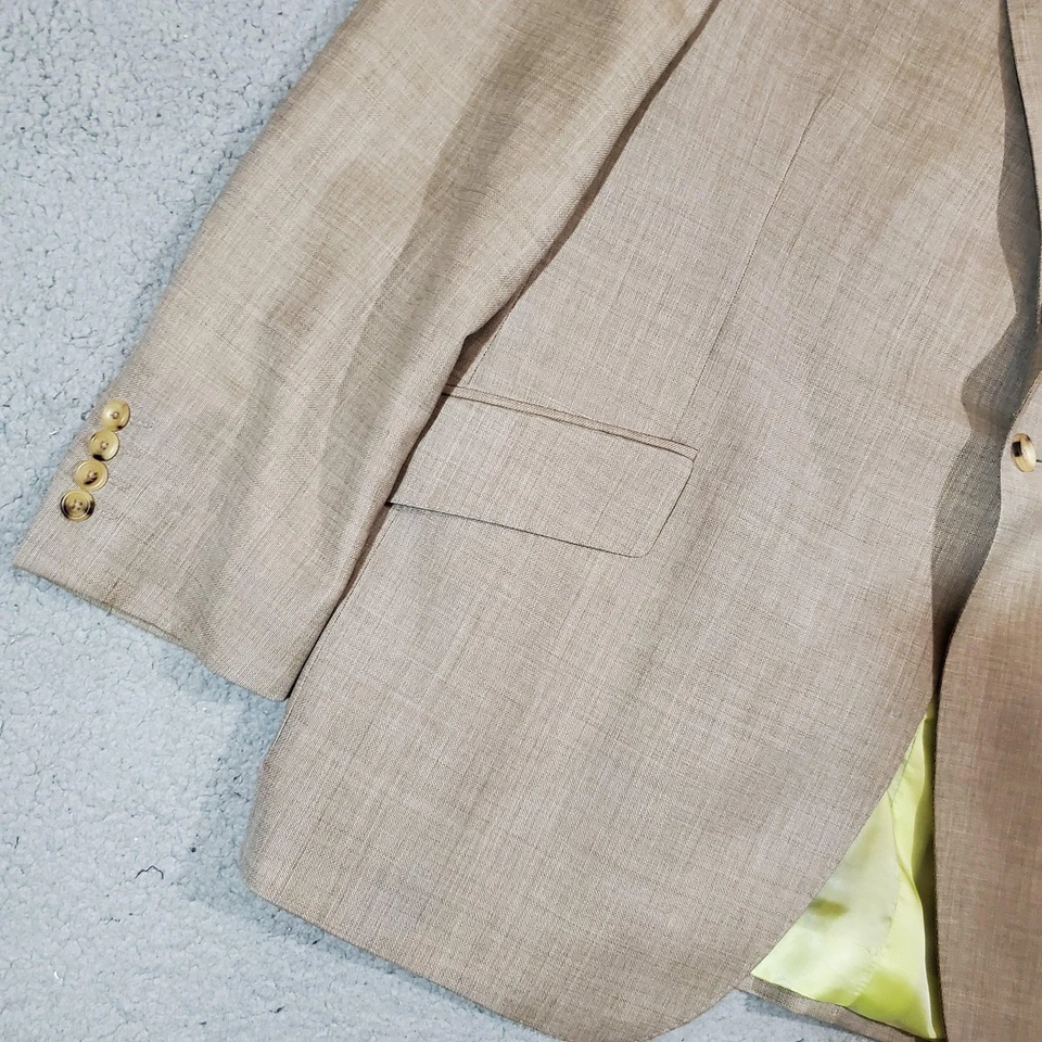 Blazer Richard James Masculino 46R Lã Bronzeada Savile Row Terno Clássico Jaqueta Esportiva - Imagem 3 de 4