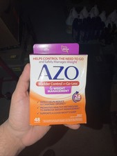AZO Bladder Control with Go-Less Weight Management Supplement 48 Cap Exp 9/26