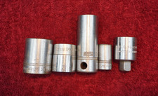 VTG Assorted 1/2” Drive Sockets, (4) and (1) 1”x1/2” Adapter, Williams. O.T.C.