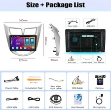 Camecho 2+64G Radio for Hyundai Reina 2010-2012 / Verna 2014 Android 13 Touch St