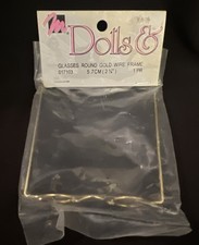 Doll Glasses Round Gold Wire Frame Folding Miniature 5.7 CM Mangelsen NOS