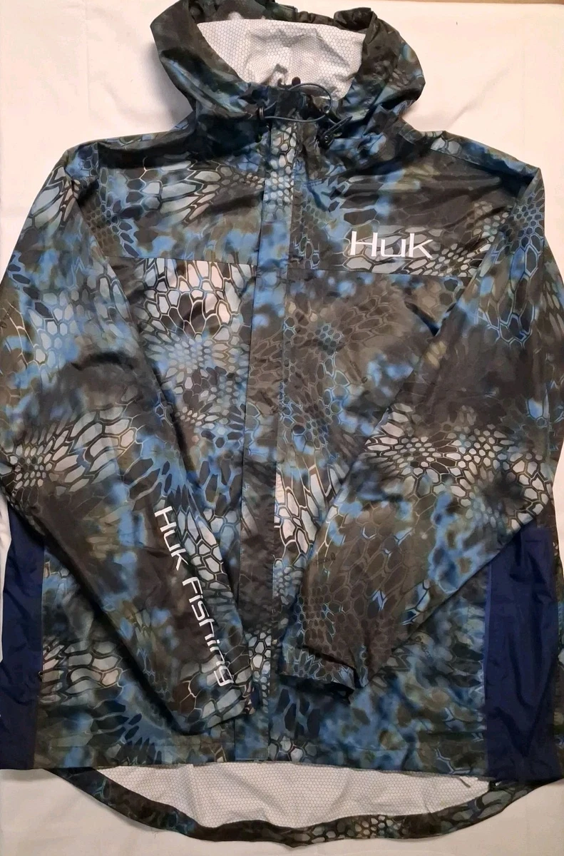Chaqueta cortavientos Huk Fishing Kryptek Neptune empacable para hombre XL