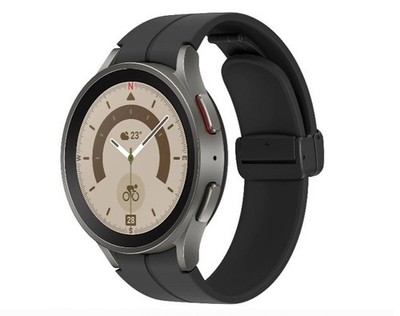 SMARTWATCH SAMSUNG GALAXY WATCH 5 PRO 45MM SM R920 GREY TITANIUM ARMBAND SCHWARZ