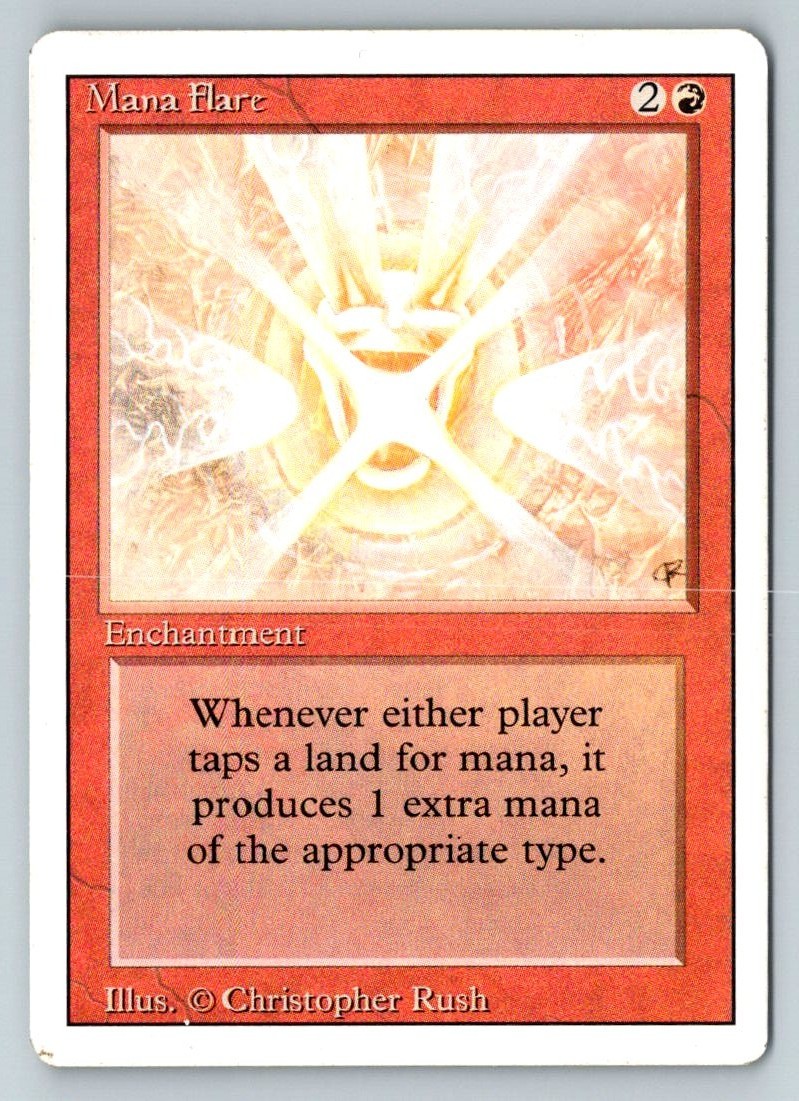 Mana Flare MTG 1994 Revised Edition Christopher Rush Red Rare Commander NM