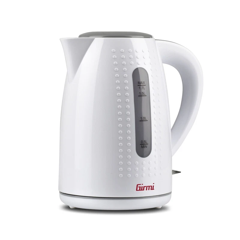 Bollitore Elettrico 1,7 Litri per Acqua Thè Tisane GIRMI 2200 Watt Bianco Scalda