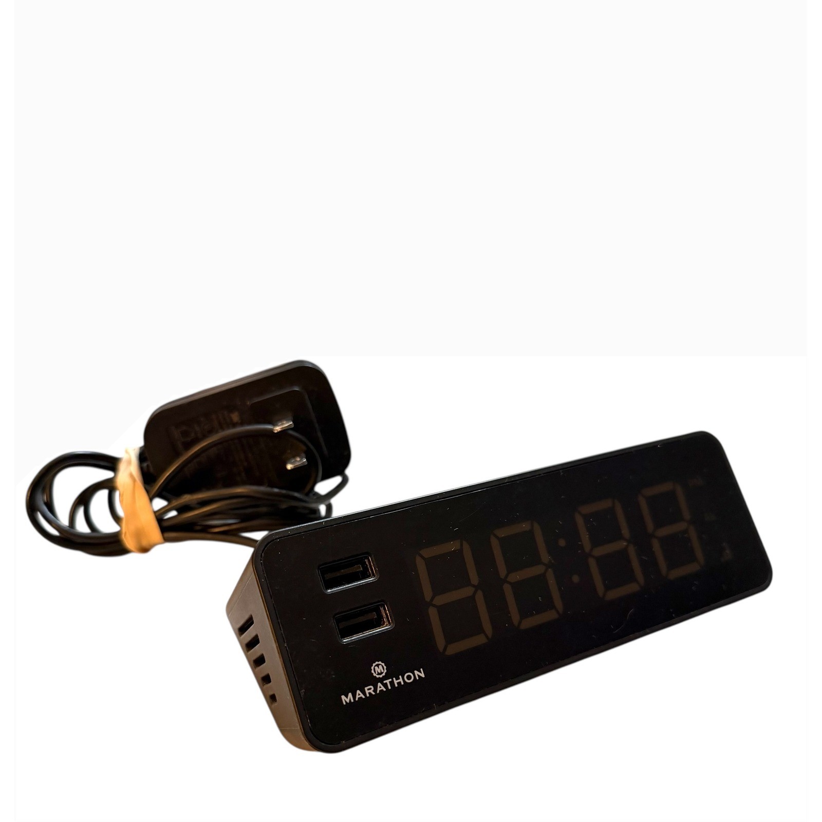 With Dual Usb Charging Ports + Power Adapter Black